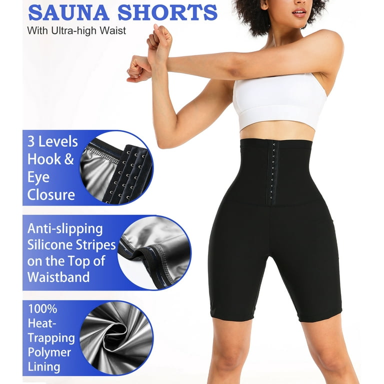 QRIC Thermo Sweat Sauna Pants for Women High Waist Trainer Slimming  Leggings Compression Workout Body Shaper Thighs 