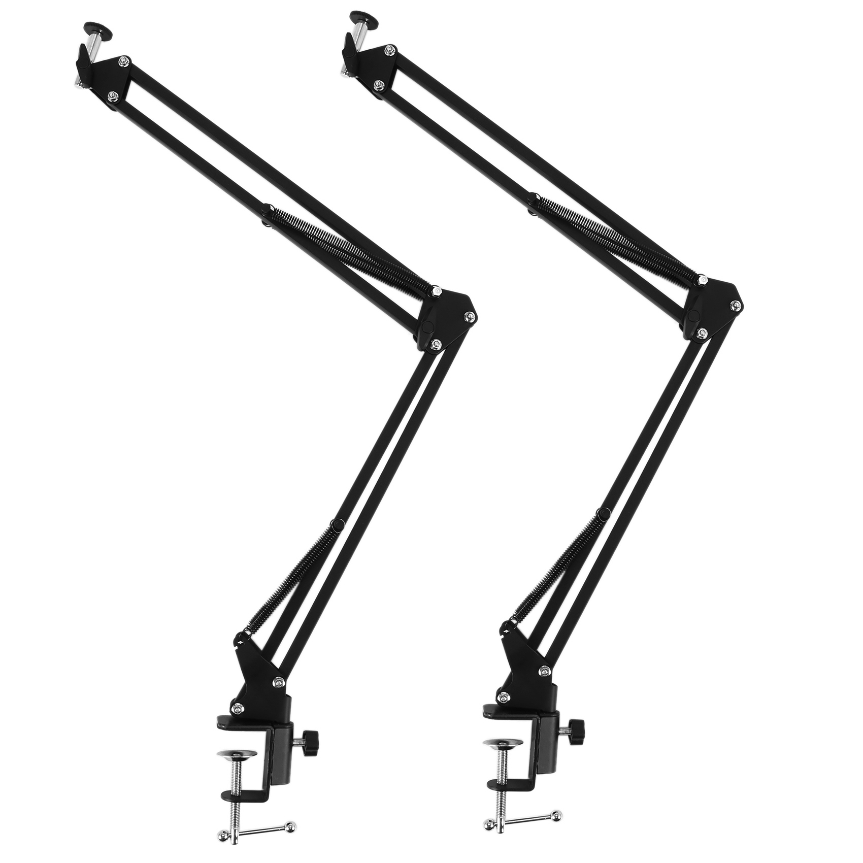 2X Adjustable Desktop Clamp Suspension Boom Scissor Arm Mount Stand