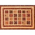 thumbnail image 1 of Ahgly Company Indoor Rectangle Abstract Orange Modern Area Rugs, 6' x 9', 1 of 4