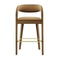 thumbnail image 5 of Modway Pinnacle 30" Upholstered Fabric Bar Stool in Brown/Gold (Set of 2), 5 of 10