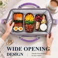 thumbnail image 3 of Insulated Lunch Bag for Women, Large 12L Reusable Cooler Lunch Box for Work, Office, Picnic, Leakproof Tote with Shoulder Strap, 3 of 10