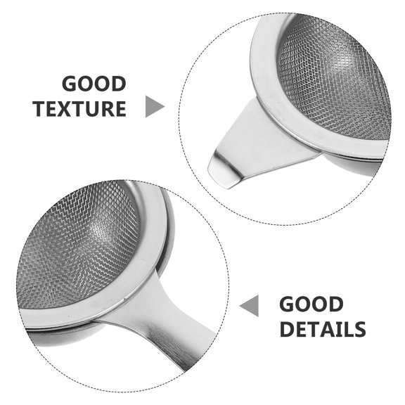 UPOUART Stainless Steel Tea Strainer with Handle, Fine Mesh Sieve and Drip Tray for Home Brewing and Loose Leaf Tea