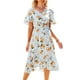 thumbnail image 5 of SAYOO Mujer Verano Cuello en V Manga Corta Cintura Alta Ruffle Hem Midi Vestidos SAYOO Sexy, 5 of 7