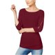 thumbnail image 2 of INC Blusa de punto con cremallera para mujer, roja, mediana I-N-C Tejer, 2 of 2