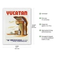 thumbnail image 2 of Yucatan Mexico - Mayan Ruins - Mexicana Airlines CMA - Affiliate of Pan American World Airways - Vintage Airline Travel Poster c.1960s - Japanese Unryu Rice Paper Art Print (Unframed) 17 x 22 in, 2 of 4