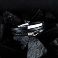 thumbnail image 3 of Braided leather bracelet for men black, 3 of 4