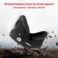 thumbnail image 2 of Sywqhk Cubierta frontal protectora de silicona para auriculares Oculus Quest 2 VR (negro), 2 of 9