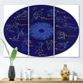 thumbnail image 2 of Designart ' Zodiac Signs and Zodiac With Constellations ' Modern Canvas Wall Art Print, 2 of 3