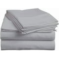 thumbnail image 3 of Top Split Queen Sheets Sets For Adjustable Bed - Split Down 34 inches from The top Split Head Queen Size - 18" Inch Deep Pocket, 100% Microfiber Fabric - Silver Solid, 3 of 9
