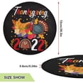 thumbnail image 2 of Coolnut Happy Thanksgiving Day 2022 Christmas Tree Mats Waterproof Tree Skirt, Turkey Day Xmas Tree Stand Tray Mat Floor Protector Pad for Holiday Party Decoration, 28.3", 2 of 6