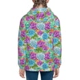 thumbnail image 6 of Pofeuu Succulents Print Teenage Zipper Hoodie Sweatshirts Hooded Casual Jackets With Pocket For Boys Girls-Small, 6 of 6