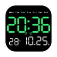 thumbnail image 1 of Horloge Murale Numérique LED Grande Taille avec Télécommande, Affichage de la Température, Date et Semaine, Réglage, 1 of 9