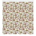 thumbnail image 2 of Ambesonne Gardening Shower Curtain, Colorful Flower Herb Pots, 69"Wx84"L, Camel and Lime Green, 2 of 4