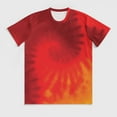 thumbnail image 3 of T Shirt For Men Tie Dye T-Shirt Yellow Orange Red Spiral Streetwear T-Shirts O-Neck Hip Hop Tshirt B, 3 of 7