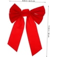 thumbnail image 2 of 10 Piezas Moños Navideños Terciopelo Rojo para Decoraciones de Fiesta Perfectos para un Navidad, 2 of 5