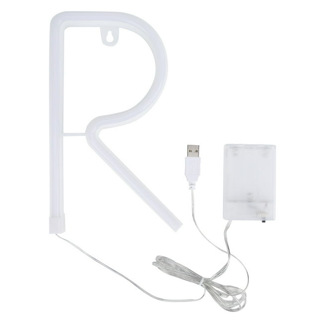 Luz de neón decorativa con forma de letra, lámpara LED, decoración para propuesta de boda, fiesta, hogar (R)