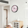 thumbnail image 6 of Voice Activated Clock with Glow Light 12 Inch Large Silent Wall Clock Battery Operated for Home Decor Pink Roses and Bows, 6 of 8