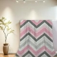 thumbnail image 2 of Chevron pattern Flannel Blanket Holiday Home Decor for Couch, Sofa, Bed, Winter Blanket, 2 of 8