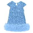 thumbnail image 4 of XIMIN Toddler Girls Sequin Party Dress Sparkly Gown Dresses Formal Birthday Special Occasion Fancy Pageant Dresses Kids A-Line Formal Birthday Dress, 4 of 7
