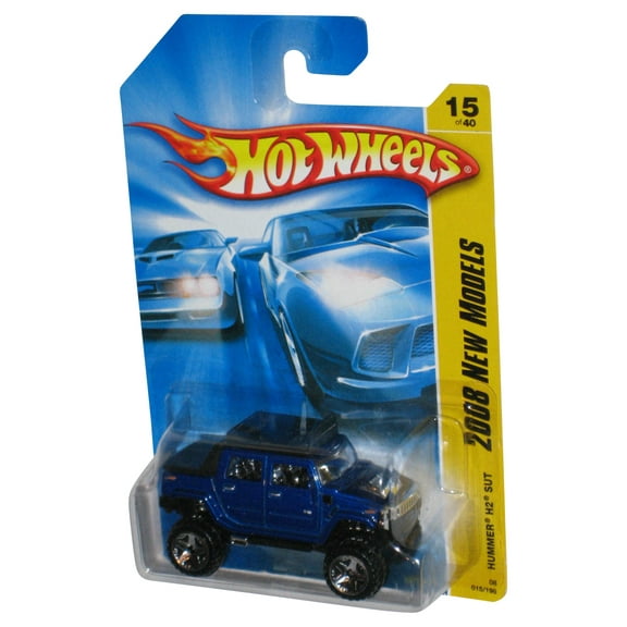 Hot Wheels 2008 New Models 15/40 Blue Hummer H2 SUT Toy Car 015/196
