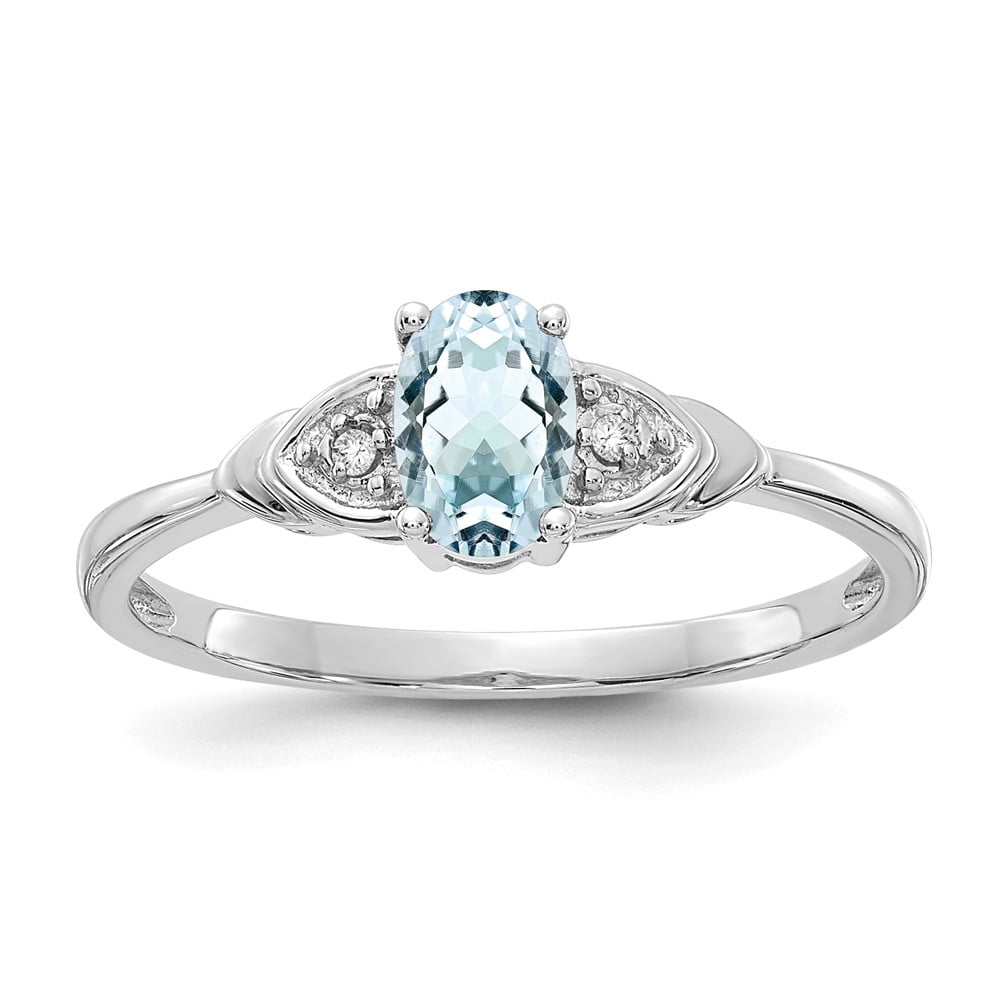 Silver Gems Factory 0.75 Ct Marquise Solitaire Engagement Wedding Ring Band Set Enhancer Aquamarine 14k Yellow Gold Plated Alloy