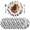 thumbnail image 5 of Ryvnso Zebra Black Print Round Plate Mats Dining Table Placemat Set of 4 for Holiday Decoration, 5 of 7