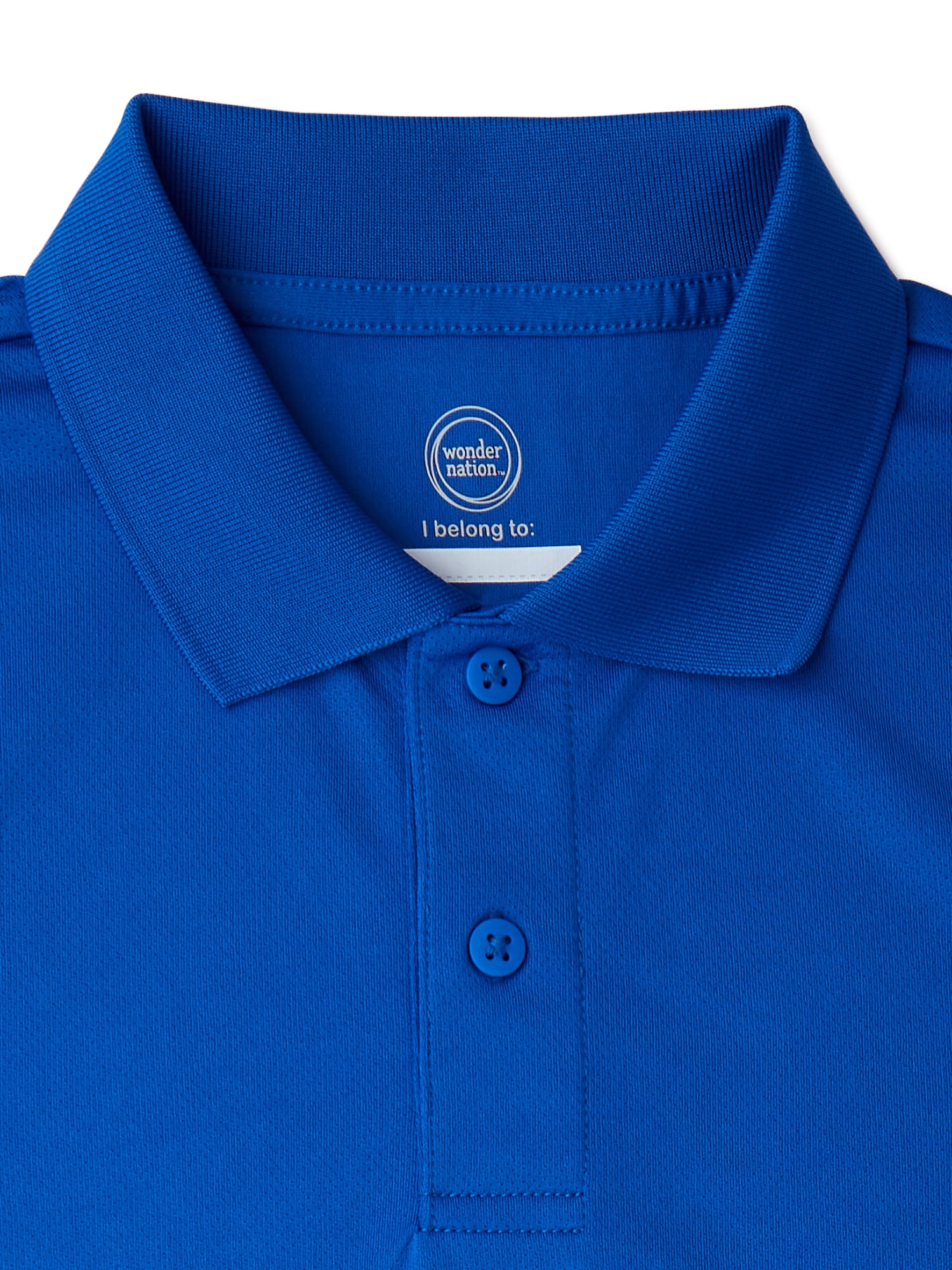 Wonder Nation Boys School Uniform Short Sleeve Performance Polo Shirt, 2-Pack, Sizes 4-18 & Husky