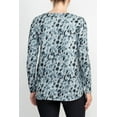 thumbnail image 4 of Joan Vass womens  High-Low Hem Animal Print Sweater, m, 4 of 5