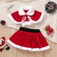 thumbnail image 3 of Owordtank Baby Girls My First Christmas Outfit Newborn Infant Princess Romper Dress + Headband + Shoes 3pcs, 3 of 8