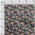 thumbnail image 2 of oneOone Cotton Silk Brown Fabric Asian Floral Quilting Supplies Print Sewing Fabric By The Yard 42 Inch Wide, 2 of 4