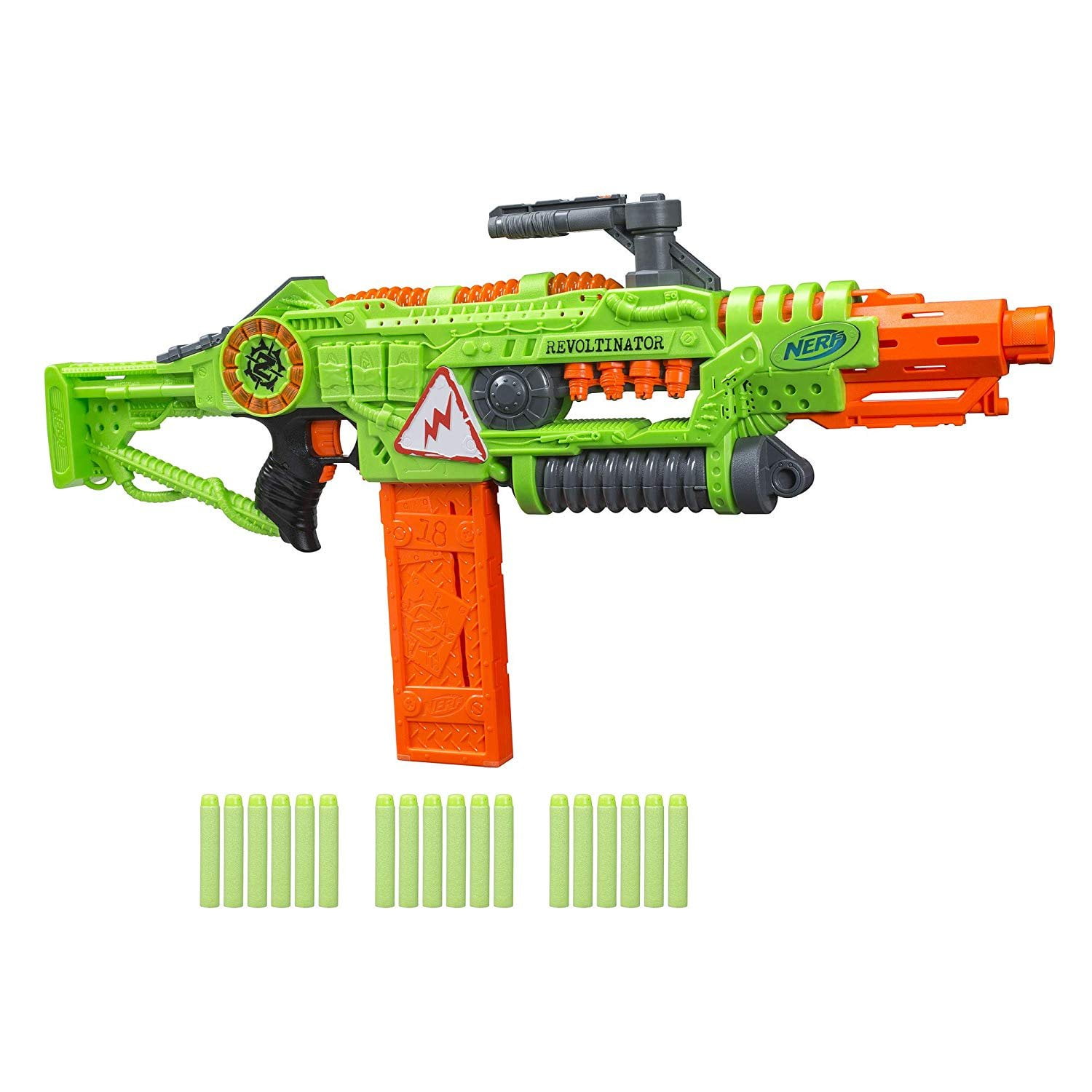 Toy Gun Details about   NERF Zombie Strike Ghoulgrinder Blaster Rotating 10-Dart Wheel Ages 8 