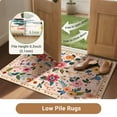 thumbnail image 2 of NewBuros 8'x10' Area Rugs, Boho Non Slip Washable Rugs for Living Room, Stain Resistant Soft Low Pile Indoor Floral Carpet for Bedroom Dining Room Office, Pink Beige, 2 of 9
