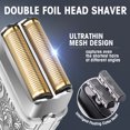 thumbnail image 3 of Professional 2-in-1 Men's Grooming Kit: Rechargeable Waterproof Hair Clipper & Electric Razor Set with 7500RPM Motor, Smart LED Display, Wet/Dry Use - Ideal for Home & Barber Haircutting, Beard, 3 of 6