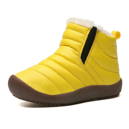Eashi Kids Boys Girls Snow Boots Winter Waterproof Slip Resistant Cold Weather Shoes (Toddler/Little Kid/Big Kid)