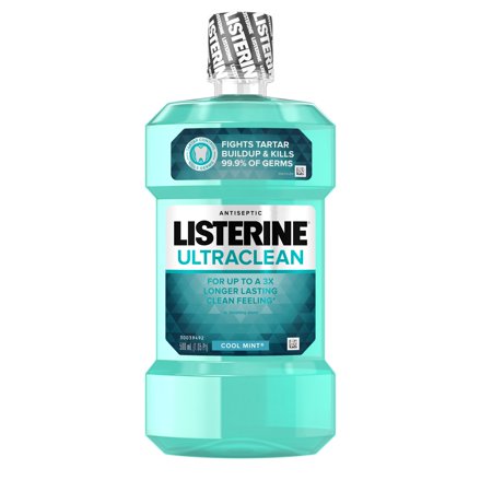 - Listerine Ultraclean Oral Care Antiseptic Mouthwash, Cool Mint, 500 ml
