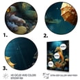 thumbnail image 3 of Designart "Ballet of Seahorses in Blue and Yellow" Animals Framed Wall Art - Traditional Yellow Seahorse Living Room Framed Canvas Art, 3 of 6