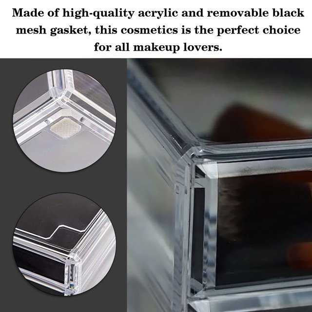 Caja de Almacenamiento Unbranded 2 Cajas de Maquillaje Acrílico Transparente