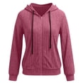 thumbnail image 4 of DeHolifer Womens Hoodies Zip Up Jackets Lightweight Tunic Sweatshirt Open Front Cardigan Hot Pink S, 4 of 7