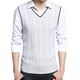 thumbnail image 1 of Chaleco de Suéter Para Hombres Casual de Punto de Algodón Con Cuello En V Chaleco Sin Mangas Suéter Tops Blusa Odeerbi ODB-4, 1 of 7