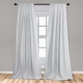 thumbnail image 5 of Ambesonne Modern Curtains, Zig Zag Chevron Waves, Pair of 28"x84", Grey White, 5 of 5