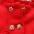 thumbnail image 3 of CradlePlanet Infant & Toddler Girls Winter Party Hoodie Red Woolen Coat, 3 of 5