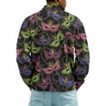 thumbnail image 3 of LNZGNM Mens Mardi Gras Shirts 1/4 Zipper Big and Tall Printed Sweatshirts Stand Collar Long Sleeve Tops Casual Mardi Gras Outerwear,Dark Purple XL, 3 of 7