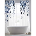 thumbnail image 5 of Blue Eucalyptus Leaves Sheer Curtains 84 Inch Length 2 Panels Set, Summer Botanical Watercolor Voile Window Treatment Rod Pocket Curtains Sheers Drapes for Bedroom/Living Room/Kitchen 52"x84"x2, 5 of 7
