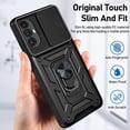 thumbnail image 6 of Case for Motorola Moto G Power 2022 (Not 2021) with Slide Camera Cover, Heavy Duty Protection Phone Case Cover with Magnetic Ring Kickstand for Motorola Moto G Power 2022      Blue, 6 of 8