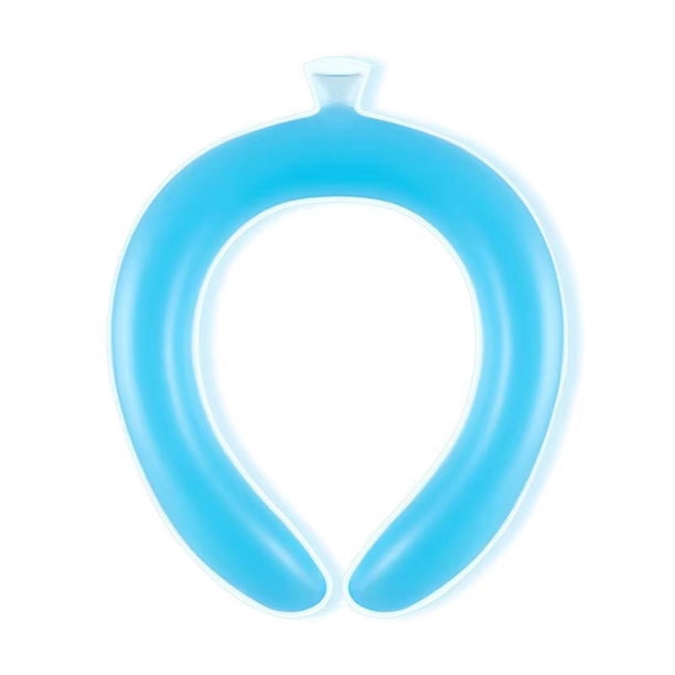Neck Cool Ring Portable Cold Ice Pack para el calor del verano azul