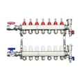 thumbnail image 3 of Techtongda 1/2" PEX Radiant Floor Heating Manifold Set Water Separator with Flow Meters 2-12 Loop(7-Branch), 3 of 16
