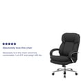 thumbnail image 5 of Emma + Oliver 24/7 500 lb. Big & Tall Black Fabric Ergonomic Office Chair with Loop Arms, 5 of 13