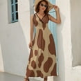 thumbnail image 5 of Cow Print Pictures Dress Fashion Boho Beach Long Dresses Female Party Printed Maxi Dress, 5 of 9