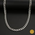 thumbnail image 5 of INFINIQUE CREATIONS Stainless Steel Silver Cuban Curb Chain - Bracelet and Silver Necklace for Women and Men, 3mm-12mm, 7'-38', Silver - 1 Pack, 5 of 7