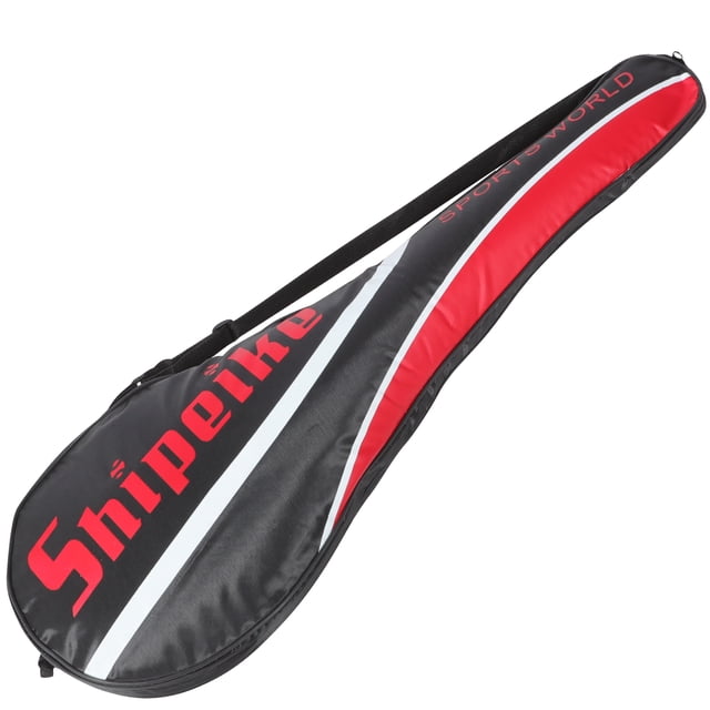 1Pack Portable Badminton Racket Bag for Outdoor Sports with Oxford Cloth in Black and Red 68x9.4in